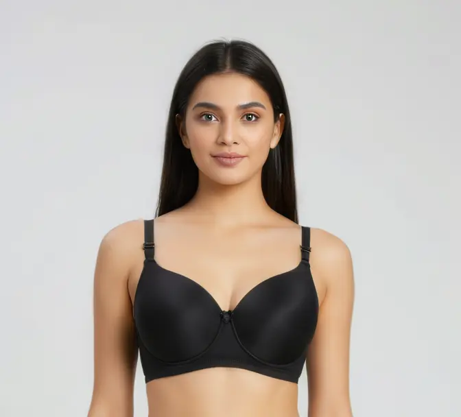Women’s Everyday Comfort Bra | Non-Wired Lightly Padded T-Shirt Bra | Daily Wear Cotton Bra