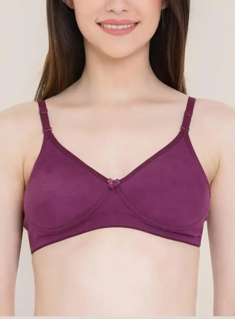 Women’s Cotton Everyday Bra | Non-Padded Non-Wired Comfort Bra | Full Coverage Daily Wear Bra